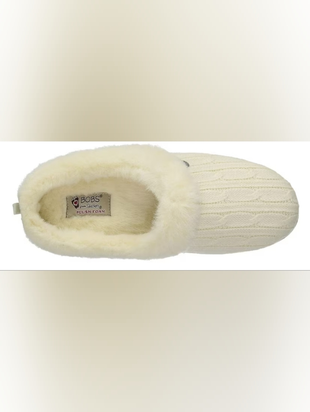 Sketchers Keepsakes Ice Angel Cable Knit Faux Fur Clogs Size 7 New - Picture 3 of 10